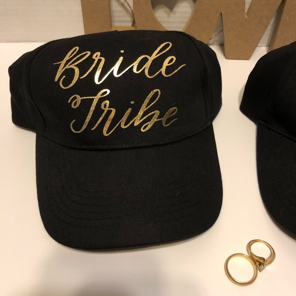 2 Bridesmaid caps, Bride Tribe baseball caps NWT - Picture 2 of 4